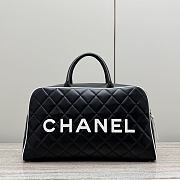 Chanel Duffle Bag Black Lambskin 47x27x13cm - 3