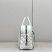 Chanel Duffle Bag White Lambskin 47x27x13cm - 5