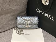 Chanel 23P Flap Bag Silver 18x10x3.5cm - 1