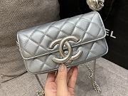 Chanel 23P Flap Bag Silver 18x10x3.5cm - 5