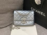 Chanel 23P Flap Bag Lambskin Silver 24cm - 1