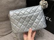 Chanel 23P Flap Bag Lambskin Silver 24cm - 2