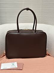 Miu Miu Beau Bag Dark Brown Leather 35x12x22cm - 4