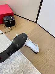 Valentino Valet Slingback Ballerina White Brown Flat - 4