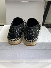 Dior Granville Espadrille Black Flat - 5