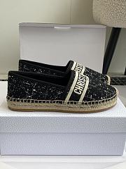 Dior Granville Espadrille Black Flat - 3