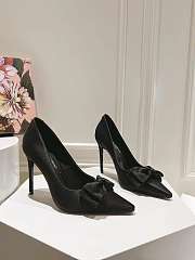Dolce & Gabbana Satin Bow Black Heel 10cm - 1