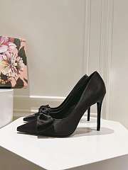 Dolce & Gabbana Satin Bow Black Heel 10cm - 4