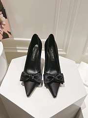 Dolce & Gabbana Satin Bow Black Heel 10cm - 3