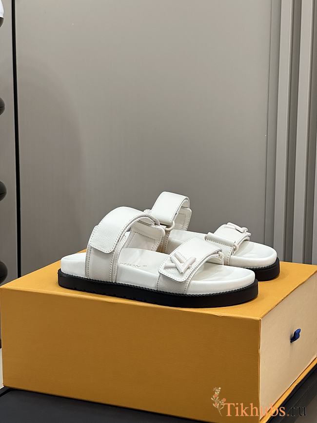 Louis Vuitton LV Bom Dia Comfort White Mules - 1