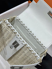 Hermes Kelly Picnic Mini Bag White Silver 19cm - 2