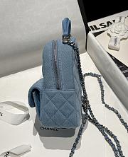 Chanel 25C Mini Backpack Blue Denim 18x13x9cm - 6