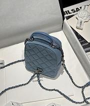 Chanel 25C Mini Backpack Blue Denim 18x13x9cm - 4