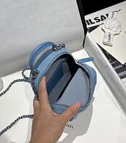 Chanel 25C Mini Backpack Blue Denim 18x13x9cm - 2