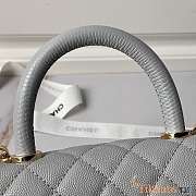 Chanel Small Coco Top Handle Grey Gold 23cm - 6