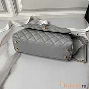 Chanel Small Coco Top Handle Grey Gold 23cm - 4