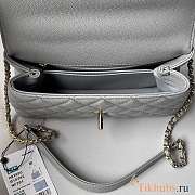 Chanel Small Coco Top Handle Grey Gold 23cm - 2