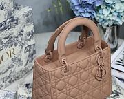 Dior Medium Lady Bag Pink Matte 24cm - 5
