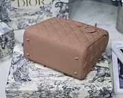 Dior Medium Lady Bag Pink Matte 24cm - 3