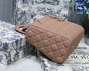 Dior Medium Lady Bag Pink Matte 24cm - 2