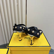 Fendi Colibrì Brown Mesh High-Heeled Slingbacks 8.5cm - 3