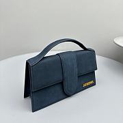 Jacquemus Bambino Bag Blue Suede 24x13x7cm - 4