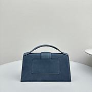 Jacquemus Bambino Bag Blue Suede 24x13x7cm - 3