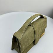 Jacquemus Bambino Bag Green Suede 24x13x7cm - 6