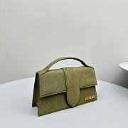 Jacquemus Bambino Bag Green Suede 24x13x7cm - 5