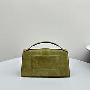 Jacquemus Bambino Bag Green Suede 24x13x7cm - 3