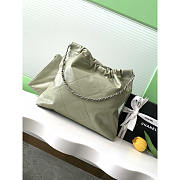 Chanel 22 Handbag Lambskin Silver Green 42x39x8cm - 6