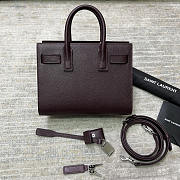 YSL Sac De Jour Soft Grained Leather Rouge Cabernet 26cm - 3