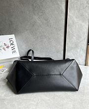 Loewe XL Puzzle Fold Tote Shiny Calfskin Black 42x41x18cm - 3