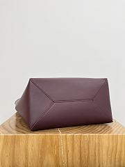 Loewe XL Puzzle Fold Tote Shiny Calfskin Red Wine 42x41x18cm - 4