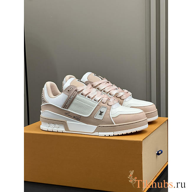 Louis Vuitton LV Trainer White Pink Sneaker - 1