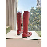 Gucci Horsebit Knee Red High Boots - 5