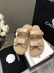 Chanel Beige Sandals Slides - 1