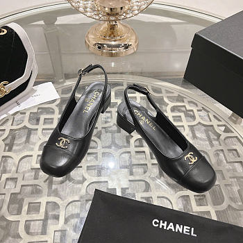 Chanel Slingback Black Heel 3.5cm