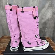 Chanel Interlocking Cc Pink Riding Boots - 4
