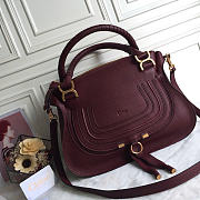 Chloe Marcie Double Carry Bag Wine 36x12x28cm - 1