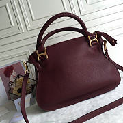 Chloe Marcie Double Carry Bag Wine 36x12x28cm - 4