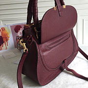 Chloe Marcie Double Carry Bag Wine 36x12x28cm - 3