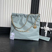 Chanel 22 Handbag Blue Calfskin Gold 39x42x8cm - 1