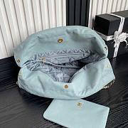 Chanel 22 Handbag Blue Calfskin Gold 39x42x8cm - 5