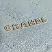 Chanel 22 Handbag Blue Calfskin Gold 39x42x8cm - 3