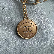 Chanel 22 Handbag Blue Calfskin Gold 39x42x8cm - 2