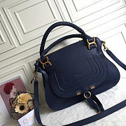 Chloe Marcie Double Carry Bag Navy Blue 36x12x28cm - 1