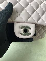 Chanel Flap Bag Light Pink Silver Lambskin 25cm - 6