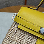 Hermes Kelly Picnic Mini Bag Yellow Silver 19cm - 6