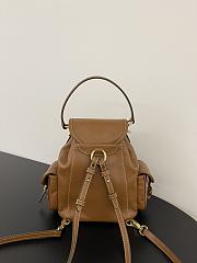 Miu Miu Leather Backpack Cognac 22x18x11.5cm - 5